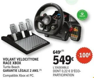 Volant VelocityOne Race Xbox Turtle Beach