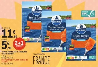 Truite fumée ASC 5 tranches Petit Navire
