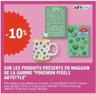Gamme "Pokémon Pixels" ABYstyle
