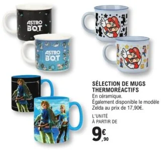 Sélection de mugs thermoréactifs