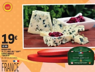 Roquefort 31,7% Mat. Gr. AOP Caves Abeille Société