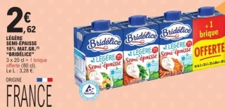 Crème légère semi-épaisse 18% MAT.GR. Bridélice