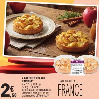2 Tartelettes aux pommes