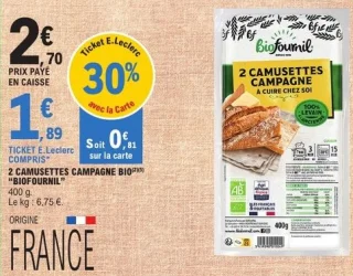 2 Camusettes campagne bio Biofournil