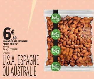 Amandes décortiquées "Holy Fruits"