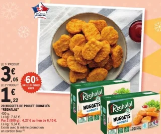 20 Nuggets de Poulet Surgelés "Réghalal"
