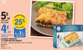 Lasagnes Surgelées "Le Comptoir des Marées"