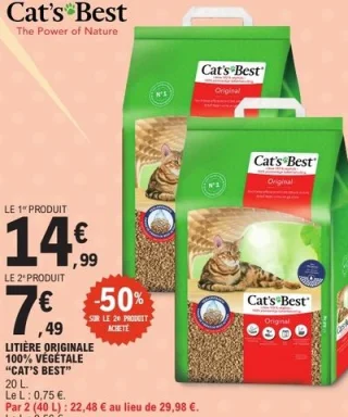 Litière originale 100% végétale Cat's Best