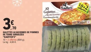Galettes alsaciennes de pommes de terre surgelées Kauffer's