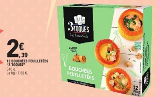 12 bouchées feuilletées "3 Toques"