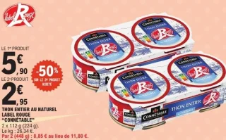 Thon entier au naturel Label Rouge Connétable