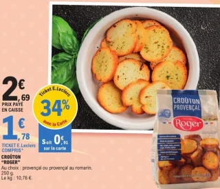 Croûtons provençal ou provençal au romarin Roger