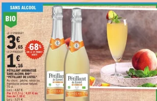 Pétillant aromatisé sans alcool Bio Pétillant de Listel