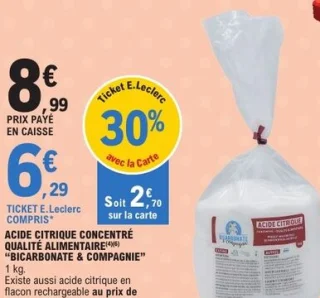Acide citrique concentré qualité alimentaire "Bicarbonate & Compagnie"