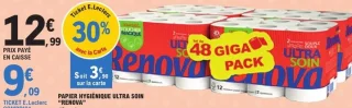 Papier hygiénique ultra soin "Renova"