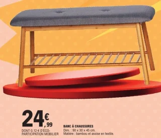 Banc à chaussures