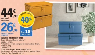 Malle de rangement déco