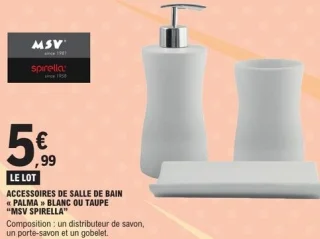 Accessoires de salle de bain Palma MSV Spirella