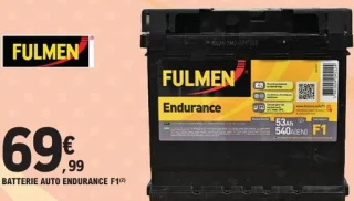 Batterie auto Endurance F1 Fulmen