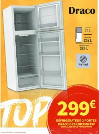 Réfrigérateur 2 portes Draco DRSKDD33NFEW