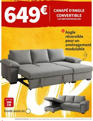 Canapé d'angle convertible Conforama
