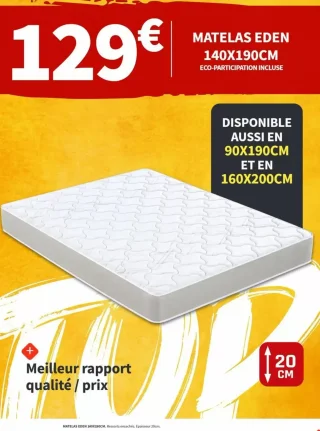 Matelas Eden 140x190cm