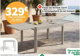 Table Extensible 90/180cm Conforama
