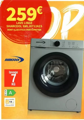 Lave-linge SHARCOOL SMLJ0712A1S