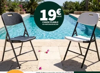 Chaise pliable en polypropylène et acier