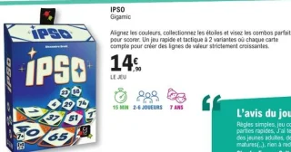 Jeu de cartes Ipso Gigamic