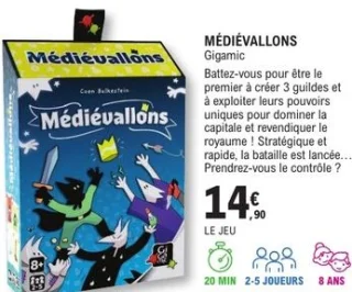 Jeu de cartes Médiévallons Gigamic