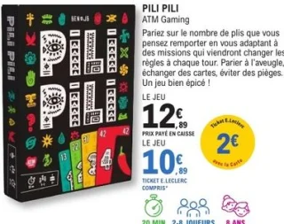 Jeu de cartes Pili Pili ATM Gaming
