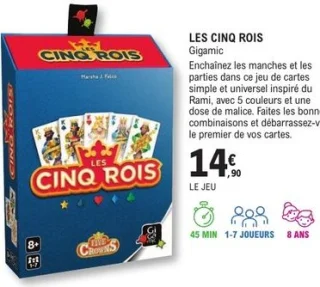 Jeu de cartes Les Cinq Rois Gigamic