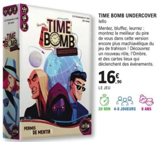 Jeu de société TIME BOMB UNDERCOVER Iello