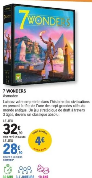 Jeu de société 7 Wonders Asmodee