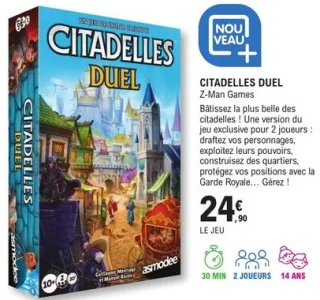 Jeu de société Citadelles Duel Z-Man Games