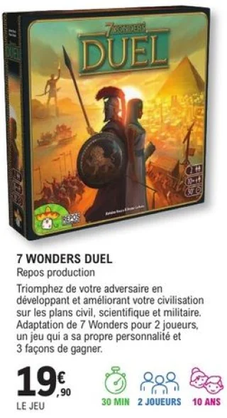 Jeu de société 7 Wonders Duel Repos production