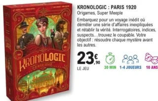 KRONOLOGIC : PARIS 1920 Origames, Super Meeple
