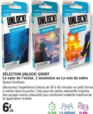 SÉLECTION UNLOCK! SHORT Le cœur du l'océan, L'ascension ou La voie du sabre Space Cowboys