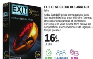 EXIT LE SEIGNEUR DES ANNEAUX Iello