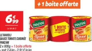 Le ravioli sauce tomate cuisinée 