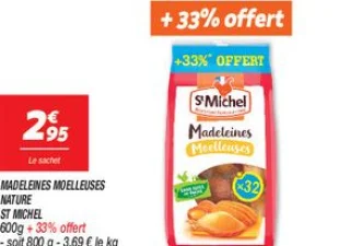 Madeleines moelleuses nature