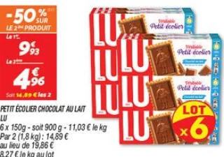 Petit écolier chocolat au lait