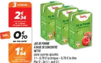 Jus de pomme à base de concentré