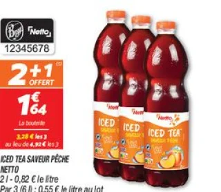 Iced tea saveur pêche