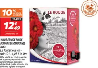 Vin de france rouge
