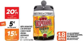 Bière aromatisée à un spiritueux à base d'agave original