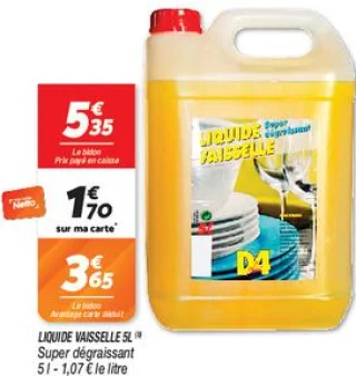 Liquide vaisselle 5l 