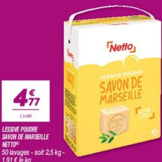 Lessive poudre  savon de marseille