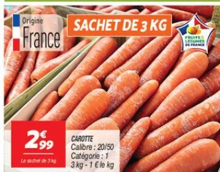 Carotte Sachet de 3 kg